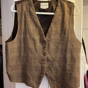 Retro vest - houndstooth
